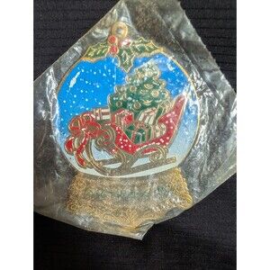 Vintage Kraft Foods Inc Enamel on Metal Christmas Ornament Employee Gift NIP NOS